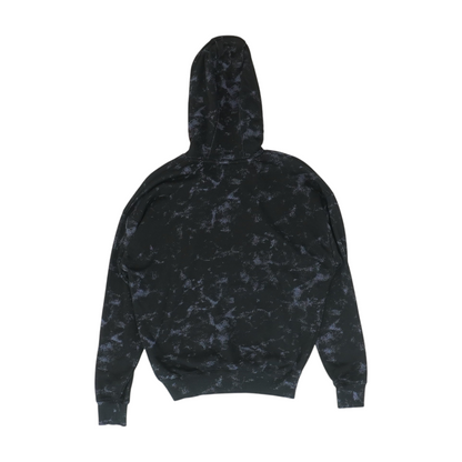 Black Print Hoodie Pullover