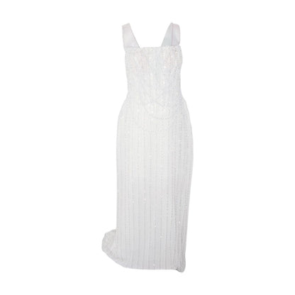 White Formal Midi Dress