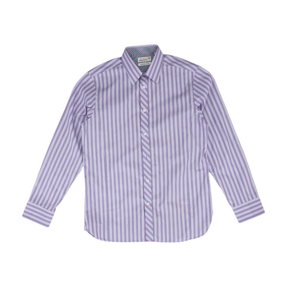 Purple Striped Long Sleeve Button Down