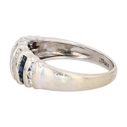 14K White Gold Diamond Band Ring