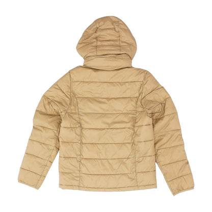 Tan Solid Puffer Jacket