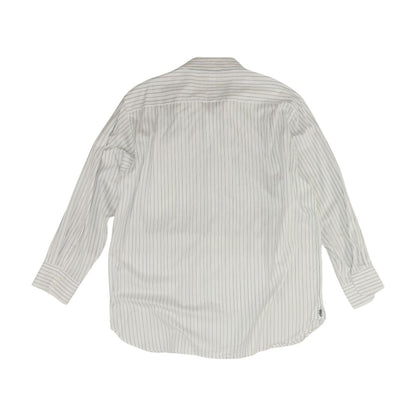 White Striped Long Sleeve Button Down
