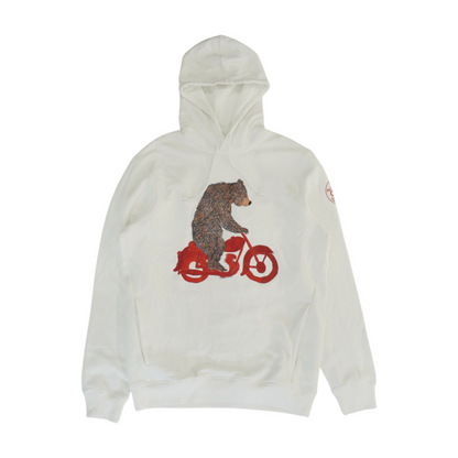 White Solid Hoodie Pullover