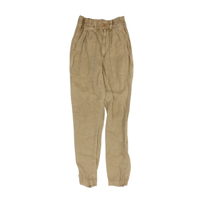 Tan Solid Pants