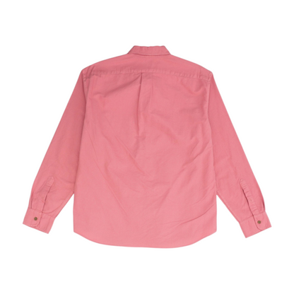 Pink Solid Long Sleeve Button Down
