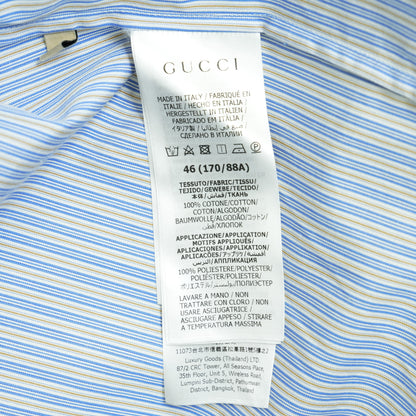 Blue Striped Short Sleeve Button Down