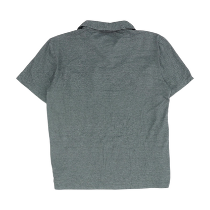 Gray Solid Short Sleeve Polo