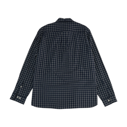 Navy Check Long Sleeve Button Down