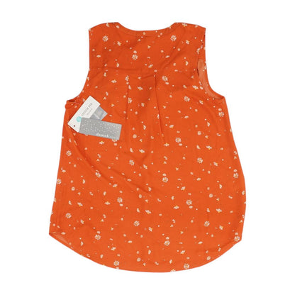 Orange Floral Blouse