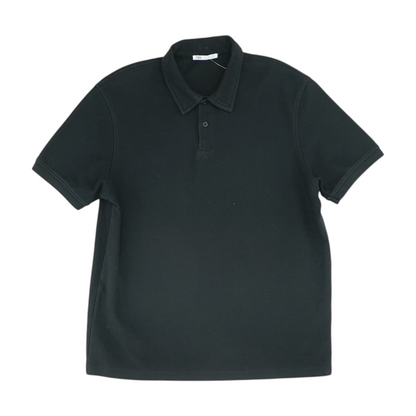 Black Solid Short Sleeve Polo