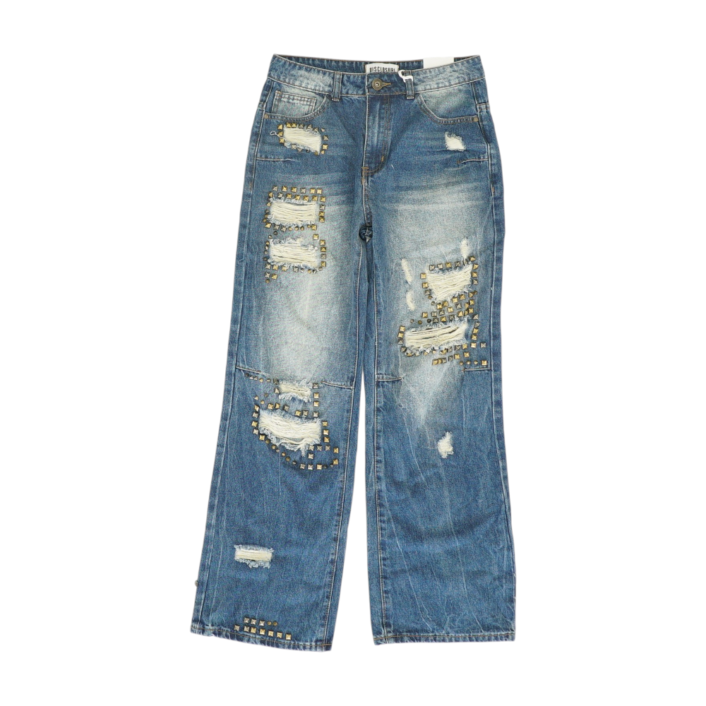 Blue Wide Leg Jeans