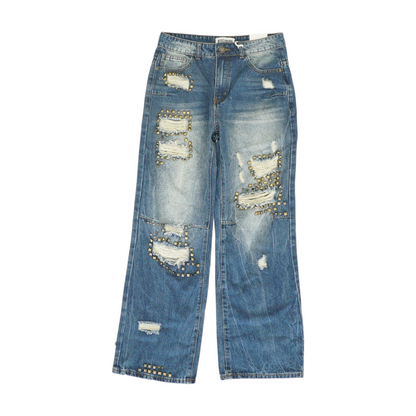Blue Wide Leg Jeans