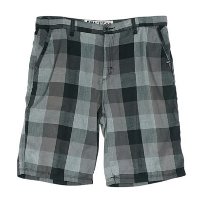 Gray Check Chino Shorts