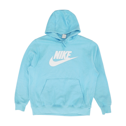 Blue Solid Hoodie Pullover
