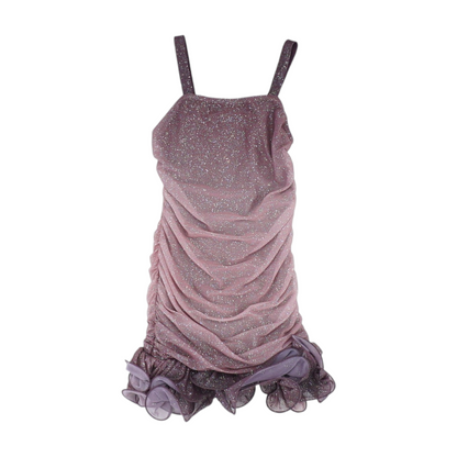Mauve Color Block Formal Dress