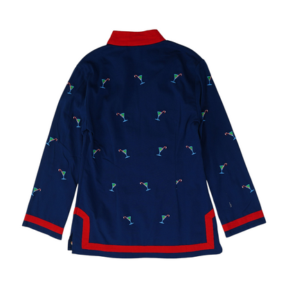 Navy Graphic Blouse