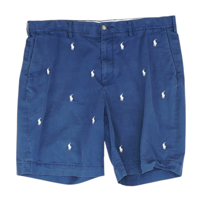 Navy Print Chino Shorts