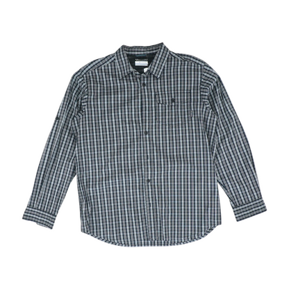 Gray Plaid Long Sleeve Button Down