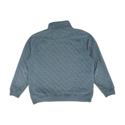 Blue Solid 1/4 Zip Pullover