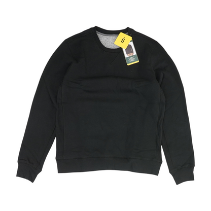 Black Solid Sweatshirt Pullover