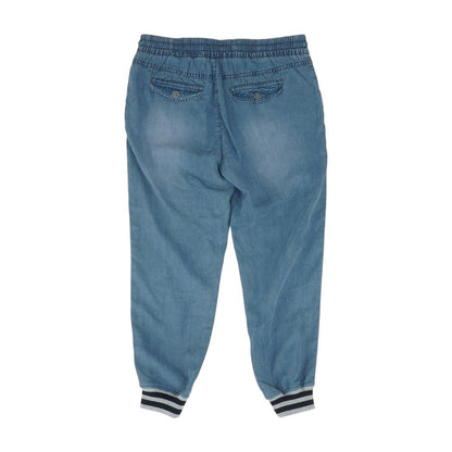 Blue Solid Pants