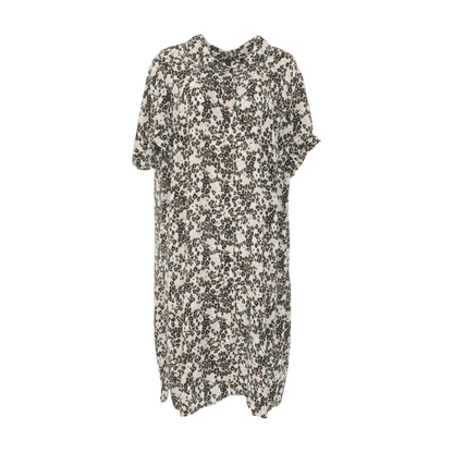 Beige Plus Animal Print Midi Dress