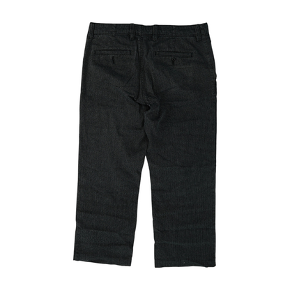 Gray Herringbone Regular Pants