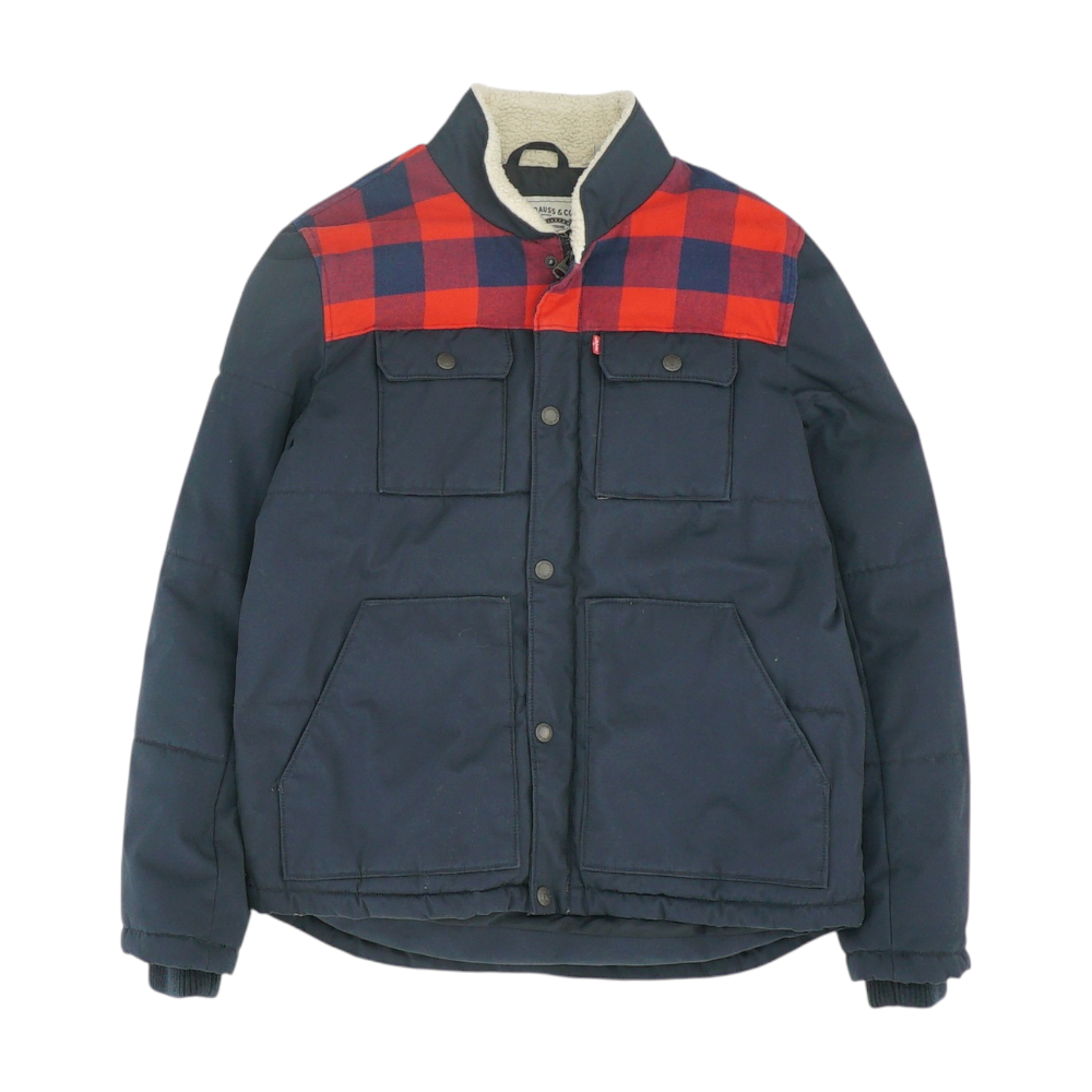 Navy Check Jacket