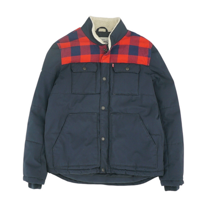 Navy Check Jacket