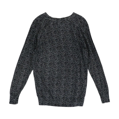 Black Herringbone Blouse