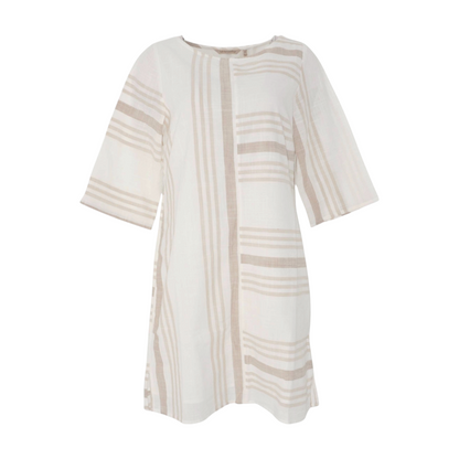 Ivory Striped Mini Dress