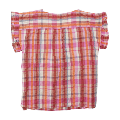 Pink Plaid Blouse