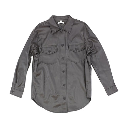 Brown Solid Button Down
