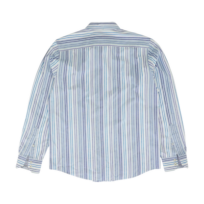 Blue Striped Long Sleeve Button Down