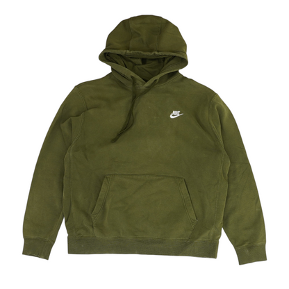 Green Solid Hoodie Pullover