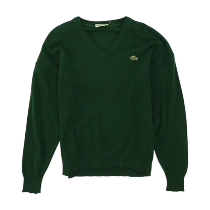 Vintage Green Solid Pullover Sweater