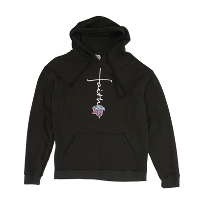 Black Liberty Flames Solid Hoodie Pullover