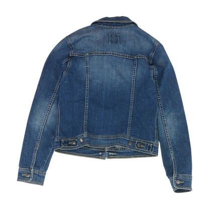 Blue Solid Denim Jacket