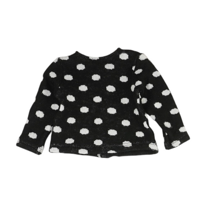 Vintage Black Polka Dot Cardigan Sweater