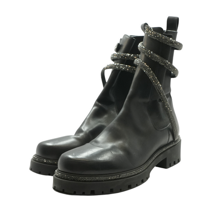 Black Cleo Crystal Bootie 25