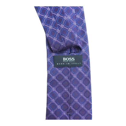 Purple Geometric Neck Tie