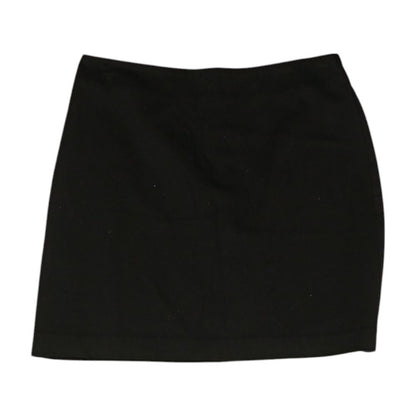 Black Solid Mini Skirt