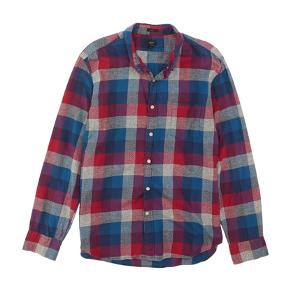 Blue Plaid Flannel Button Down