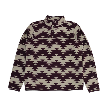Maroon Abstract Sweatshirt Pullover