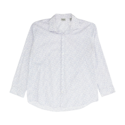 Purple Print Long Sleeve Button Down