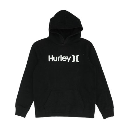 Black Solid Hoodie Pullover