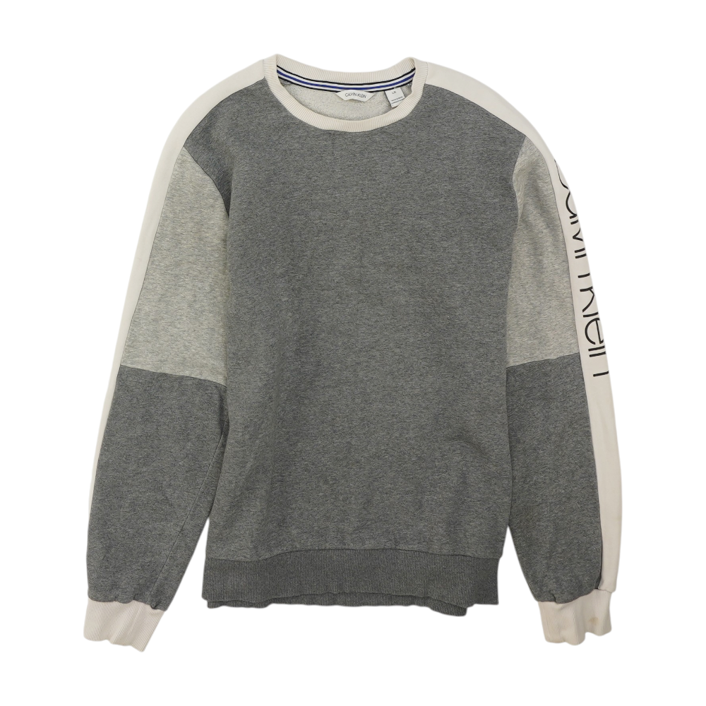 Gray Solid Sweatshirt Pullover