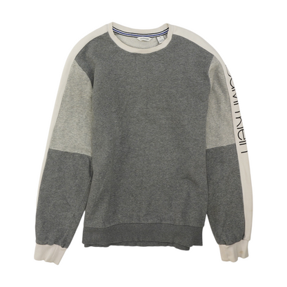 Gray Solid Sweatshirt Pullover