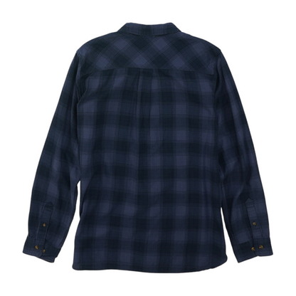 Navy Plaid Flannel Button Down