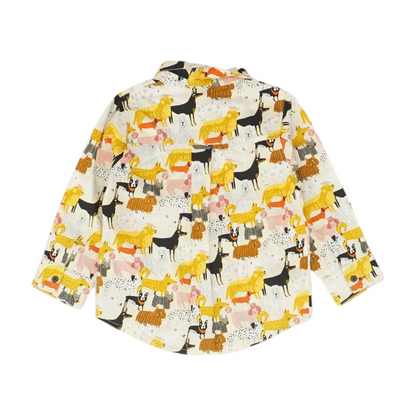 Multi Graphic Long Sleeve Button Down